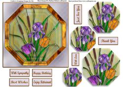 Iris & Tulips Octagon Topper & Pyramid Layers