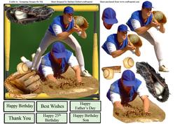 Base Ball a Team Sport Topper & Decoupage