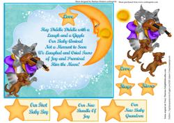 Baby Boy Announcement Card Topper & Decouapge