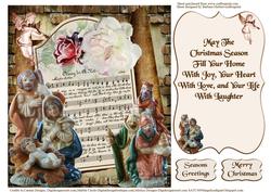 Christmas Song Music Quick Card Topper & Insert