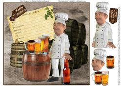 Beer Making Card Topper & Decoupage