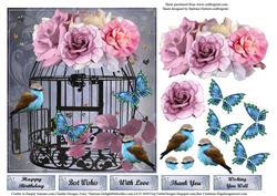Uncaged Love Card Topper & Decoupage