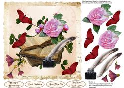 Treasures of Life Book Card Topper & Decoupage