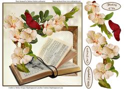 Thoughtful Reading Card Topper & Decoupage