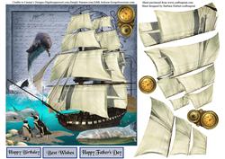 Time to Sail in Dangerous Waters Topper & Decoupage