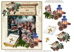 The Choir Sings Christmas Topper & Decouapge