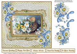 Vintage Happy New Year Topper & Decoupage