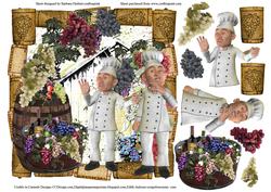 Wine Making with the Chefs Topper & Decoupage