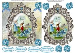 Vintage Easter Egg Card Topper & Decoupage
