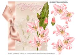 Anniversary Lilies Over the Edge Topper & Decoupage