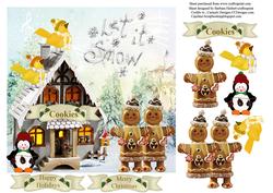 Ginger Cookie House Topper & Decoupage