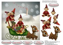 Waiting for Santa Card Topper & Decoupage