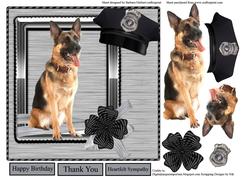 Police Service Dog Topper & Decoupage