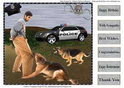 Police Dog Training Session Card Topper