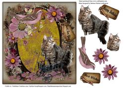 Out for a Ride Cat Topper & Decoupage
