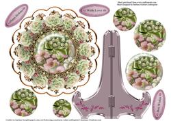 Ring of Roses Plate & Stand & Pyramid Layers