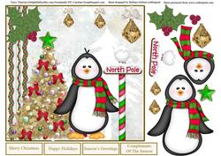 North Pole Merry Christmas Topper & Decoupage