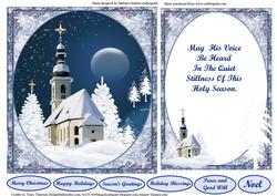 Church Snow Scene Quick Topper & Insert& Verse