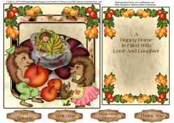 Homespun Family Card Topper & Insert & Verse
