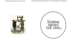 Sewing Mends the Soul Insert & Verse