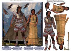 American Native Couple Topper & Decoupage