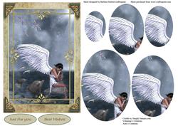 Angel at Rest Card Topper & Oval Pyramid Layers
