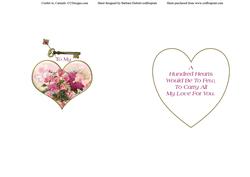 Key to My Heart White Insert & Verse