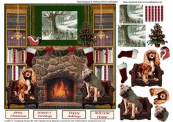 Good Dogs Waiting for Gifts Topper & Decoupage