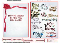 Twelve Days of Christmas Song Two Topper & Insert