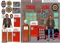 Tires & Lube Service Card Topper & Decoupage