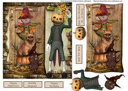 Happy Halloween Come in Card Topper & Decoupage
