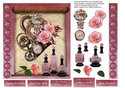 Steampunk Ladies Time Topper & Decoupage