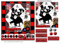 Chubby Checkers & 50's Dancing Card Topper