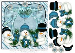Snowman Joy Card Topper & Decoupage