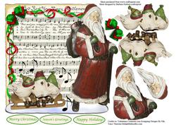 Tweeting Birds & Father Christmas Over the Edge Topper & Dec