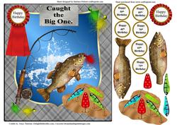 Caught the Big One Card Topper & Decoupage