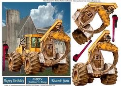 Monster Machine Card Topper & Decoupage