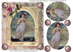 Vintage Portrait by the Sea Topper & Pyramid Layers