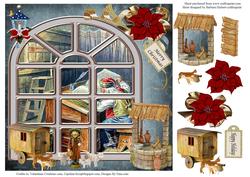 Checking the List Window Card Topper & Decoupage