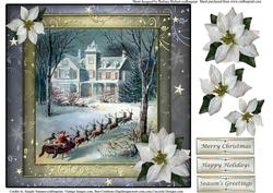 Dashing Through the Snow Topper & Decoupage