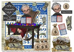 Bingo Winner Card Topper & Decoupage