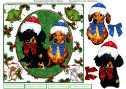 Christmas Pictures Pets Card Topper & Decoupage