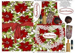 Apron Christmas Cut & Fold Card & Decoupage