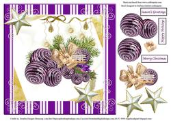 Baubles & Stars Xmas Ornaments Topper & Decoupage