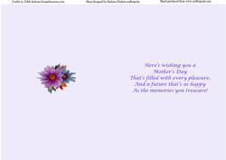 Daisys & Vintage Mother's Day Insert & Verse