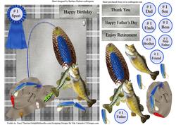 Fishing Lures on Plaid Topper & Decoupage
