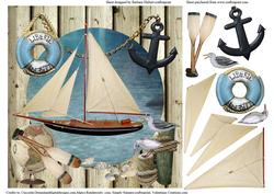 Sailing in Calm Waters Topper & Decoupage