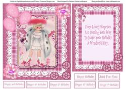Dress Up Happy Birthday Quick Topper & Insert