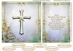 Christmas Cross Topper, Insert & Verse