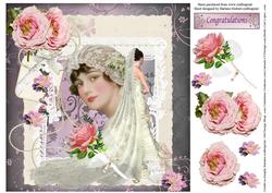 Wedding Portrait Card Topper & Decoupage